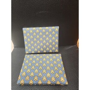Vintage French Provencal Souleiado Fabric Blue Spiral Photobooks Photo holders